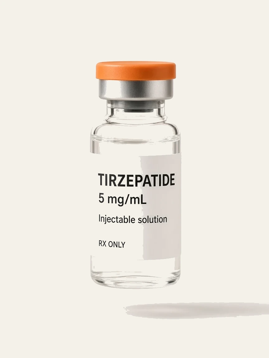 Tirzepatide vial — illustrative